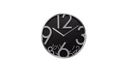 Hama 00136208 Wandklok AG-300 met Stil Uurwerk Zwart